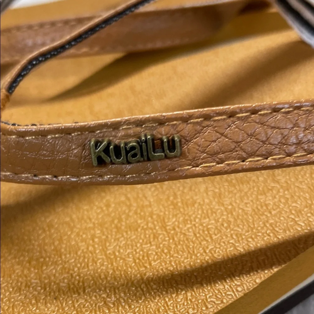 kiailu Orange Sandals with‎ Modern Clear Straps